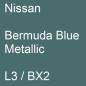 Preview: Nissan, Bermuda Blue Metallic, L3 / BX2.